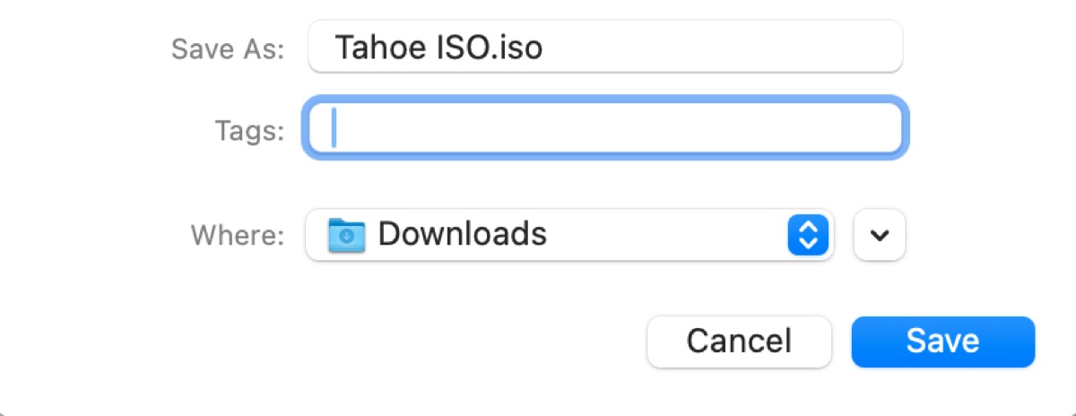 Download macOS Tahoe ISO