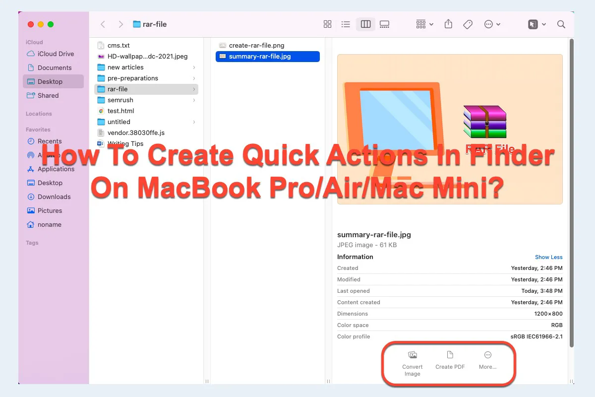 How To Use Quick Actions In Finder On Mac