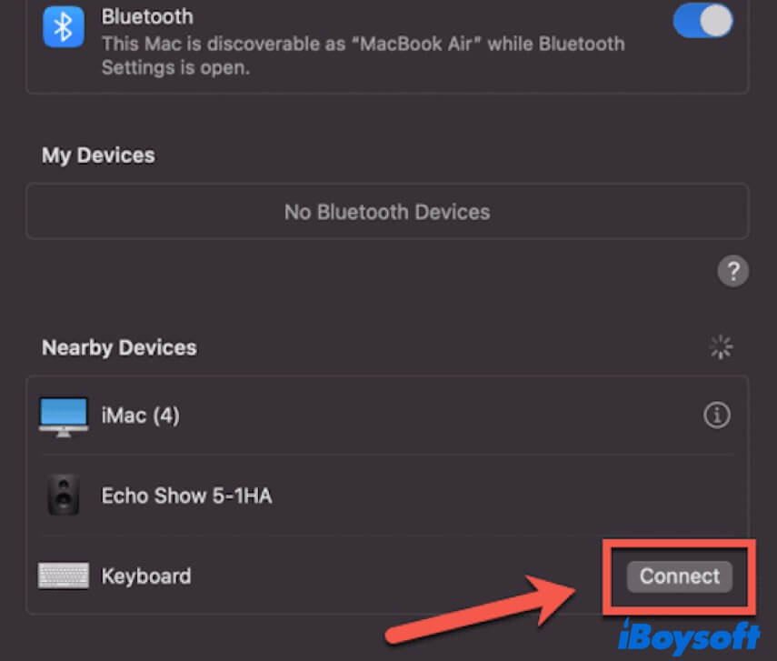 reconnect wireless keyboard on Mac