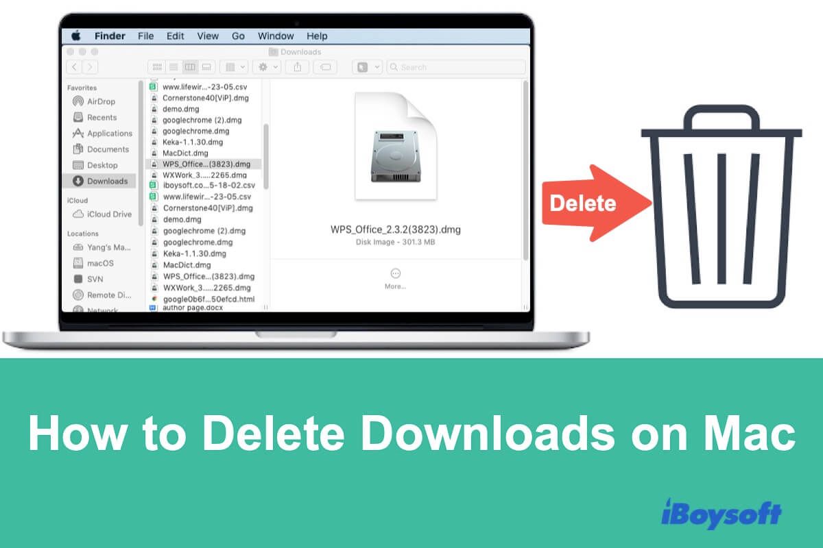 how do you delete a download on mac