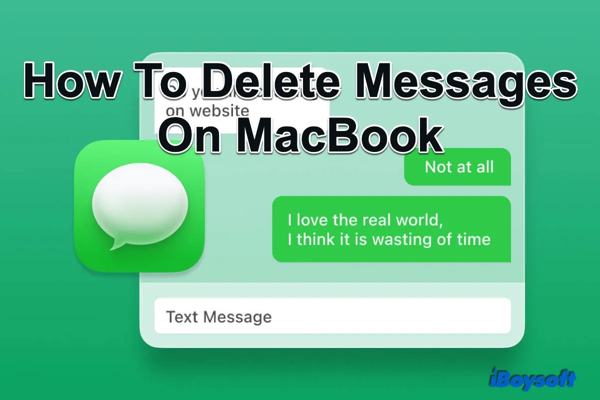 delete messages on MacBook