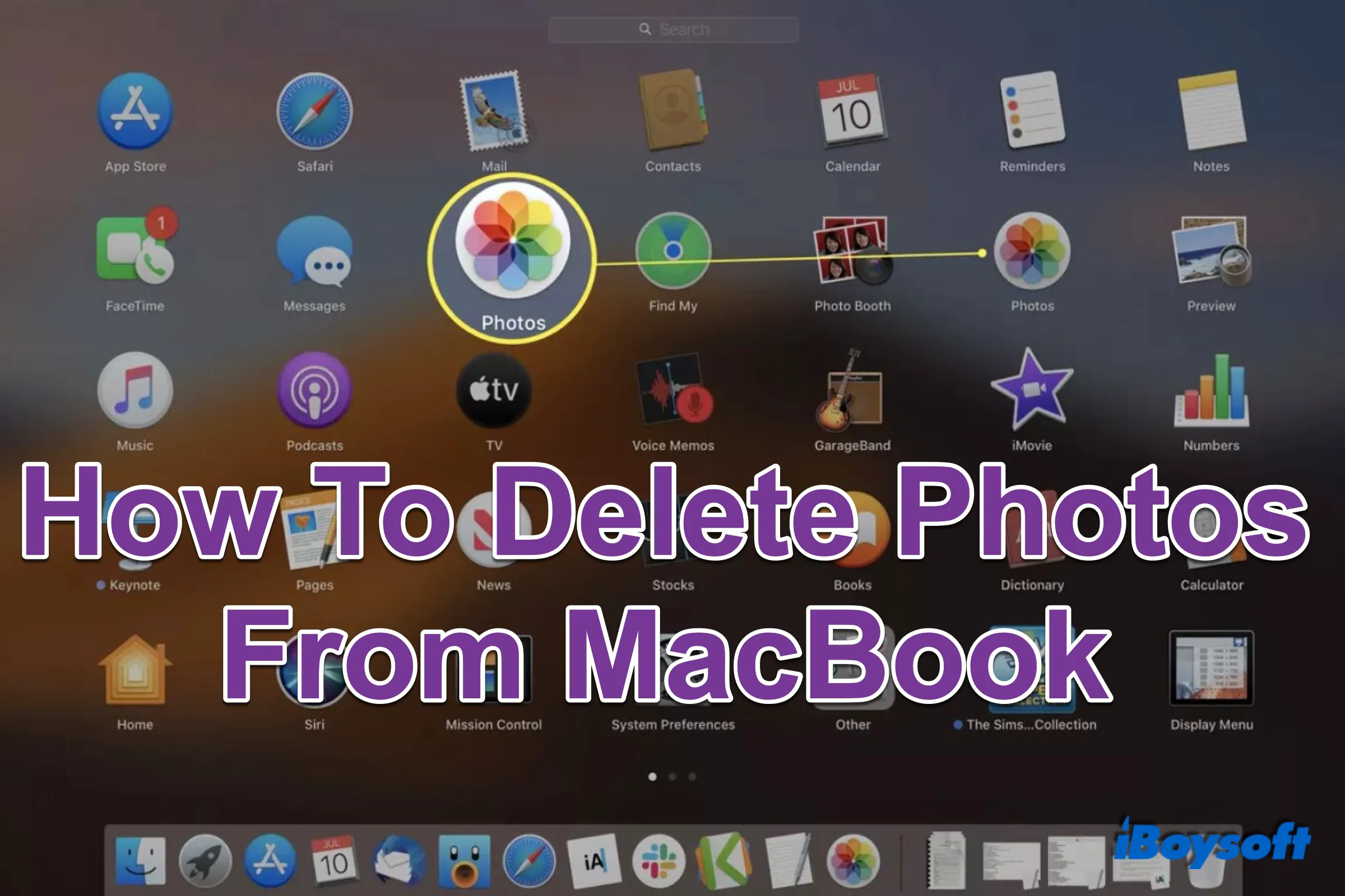 delete photos from MacBook