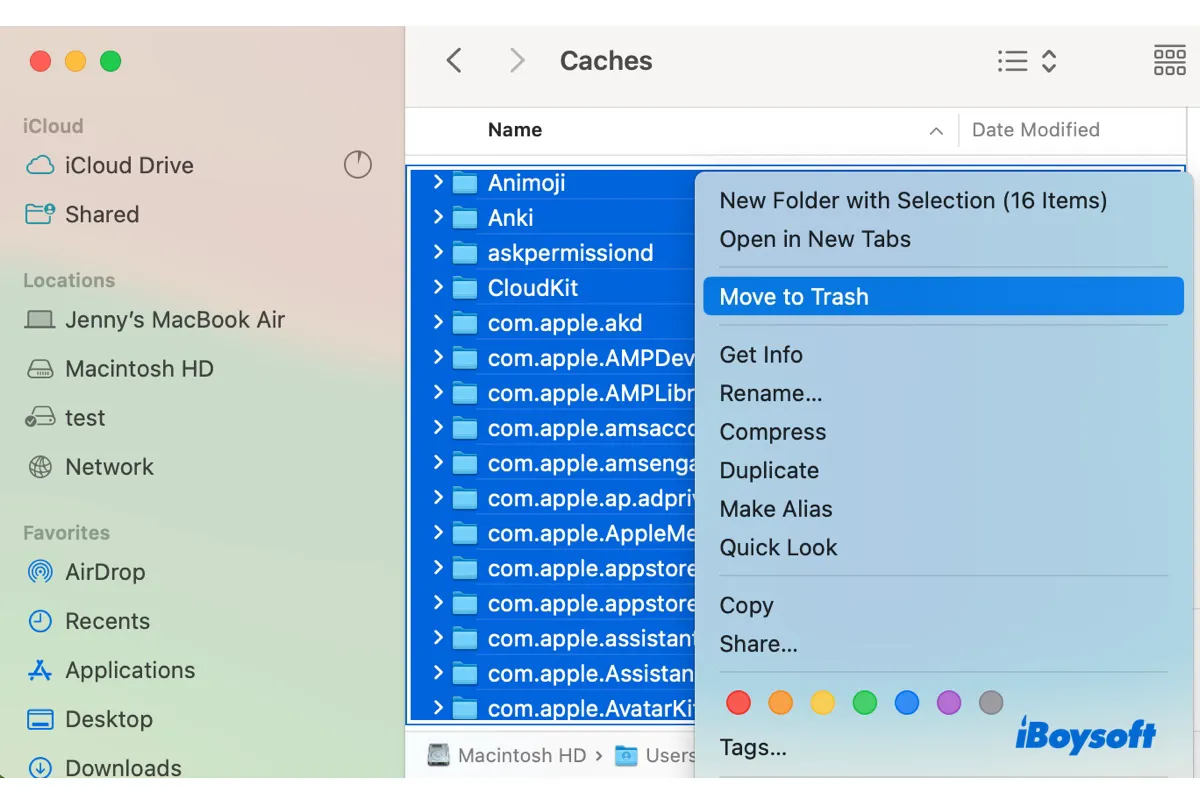 Delete temp files on Mac