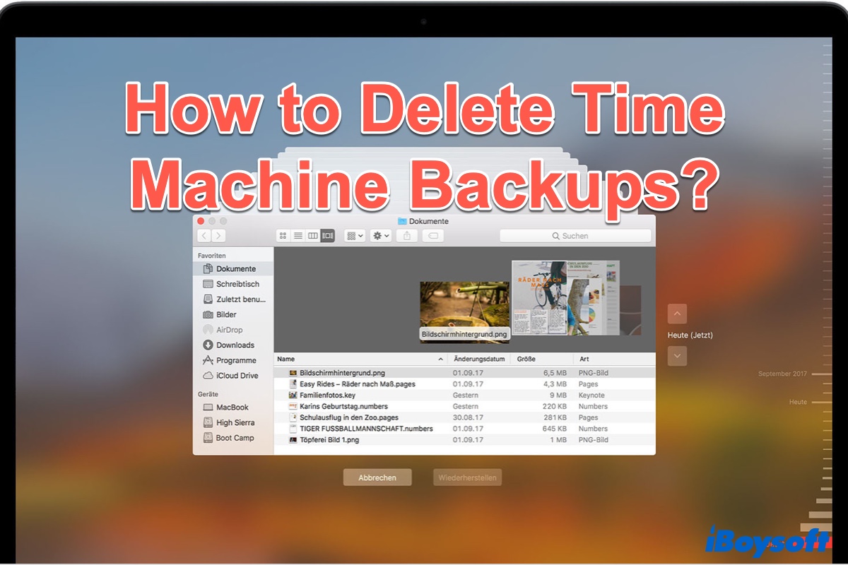 How to delete Time Machine backups on Mac