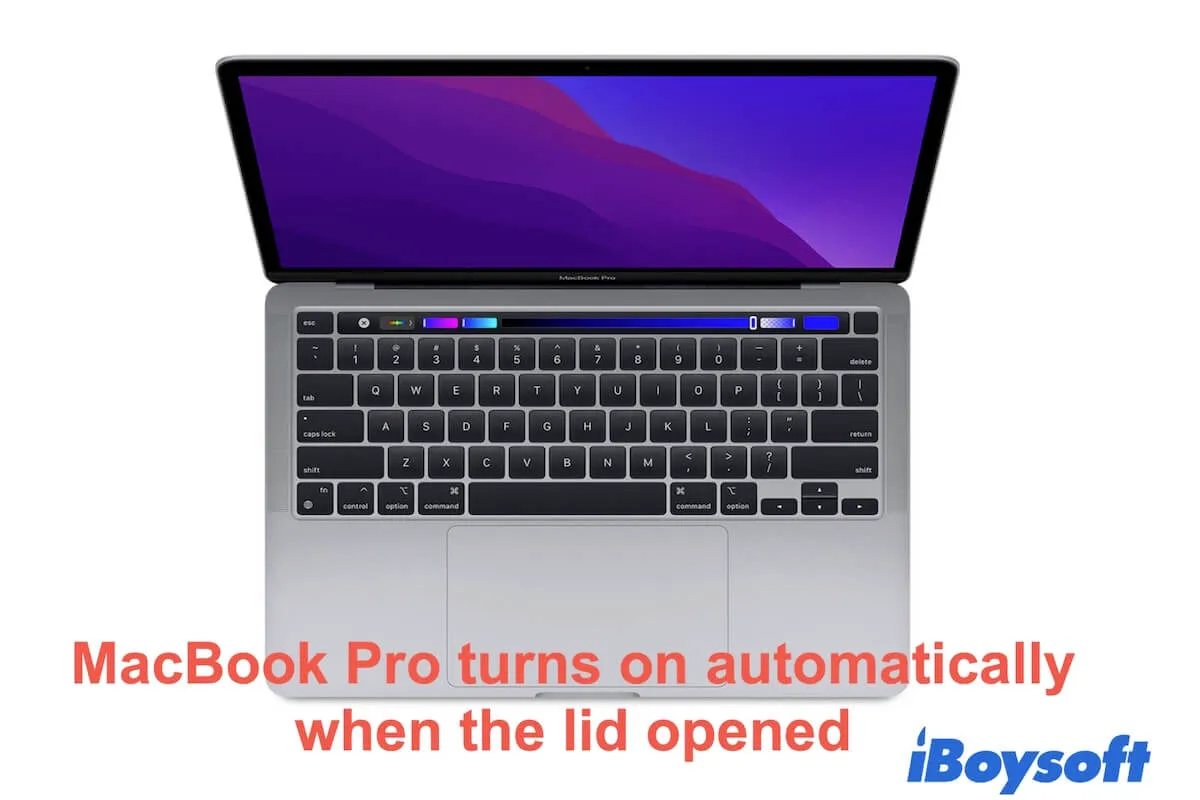 MacBook Pro automatically turns on when the lid is open