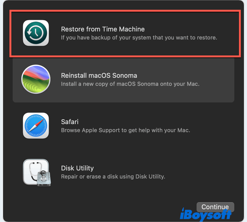 macOS Tahoe zurückstufen mit Time Machine-Backup