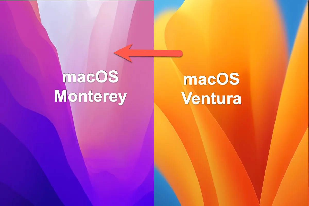 downgrade macOS Ventura to macOS Monterey