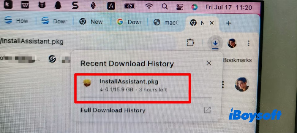 Download InstallAssistant.pkg file