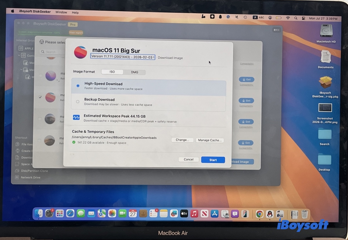 Choose download method