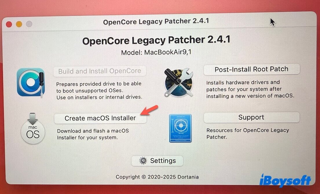 Click Create macOS Installer