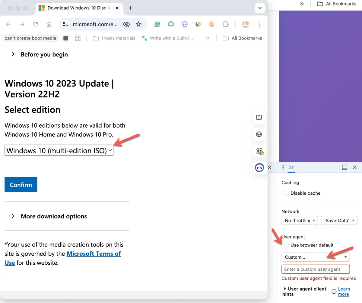 Download Windows 10 ISO without Media Creation Tools