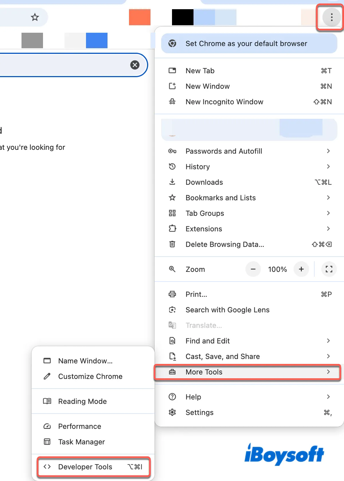 Open Developer Tools