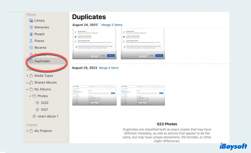 Duplicate photo remover Photos App