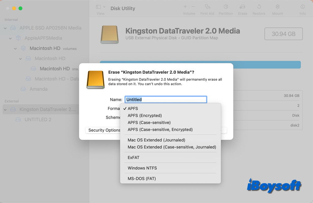 format fat32 drive on mac