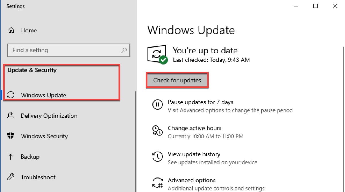 How to fix error code 43 on Windows by updating Windows