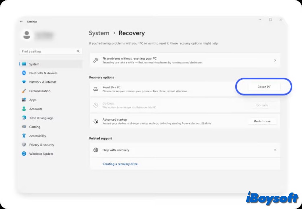 settings app windows 11