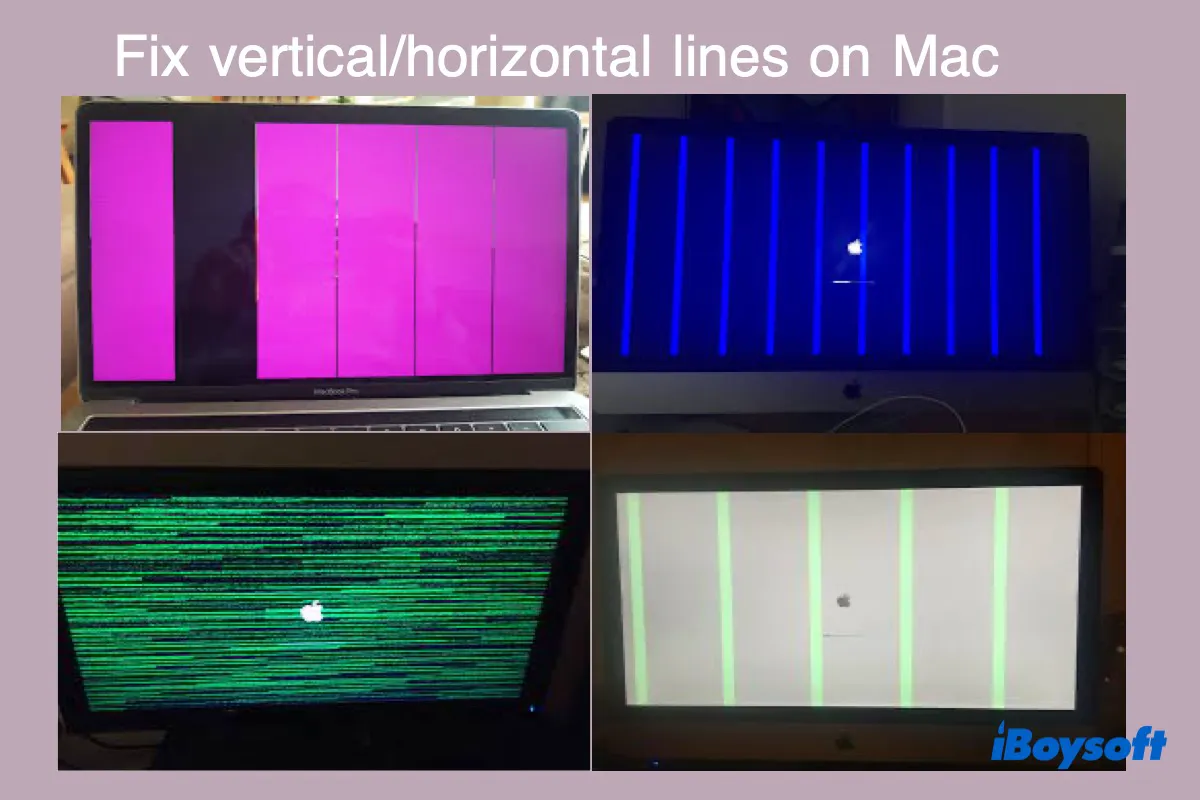 fix vertical or horizontal lines on Mac screen