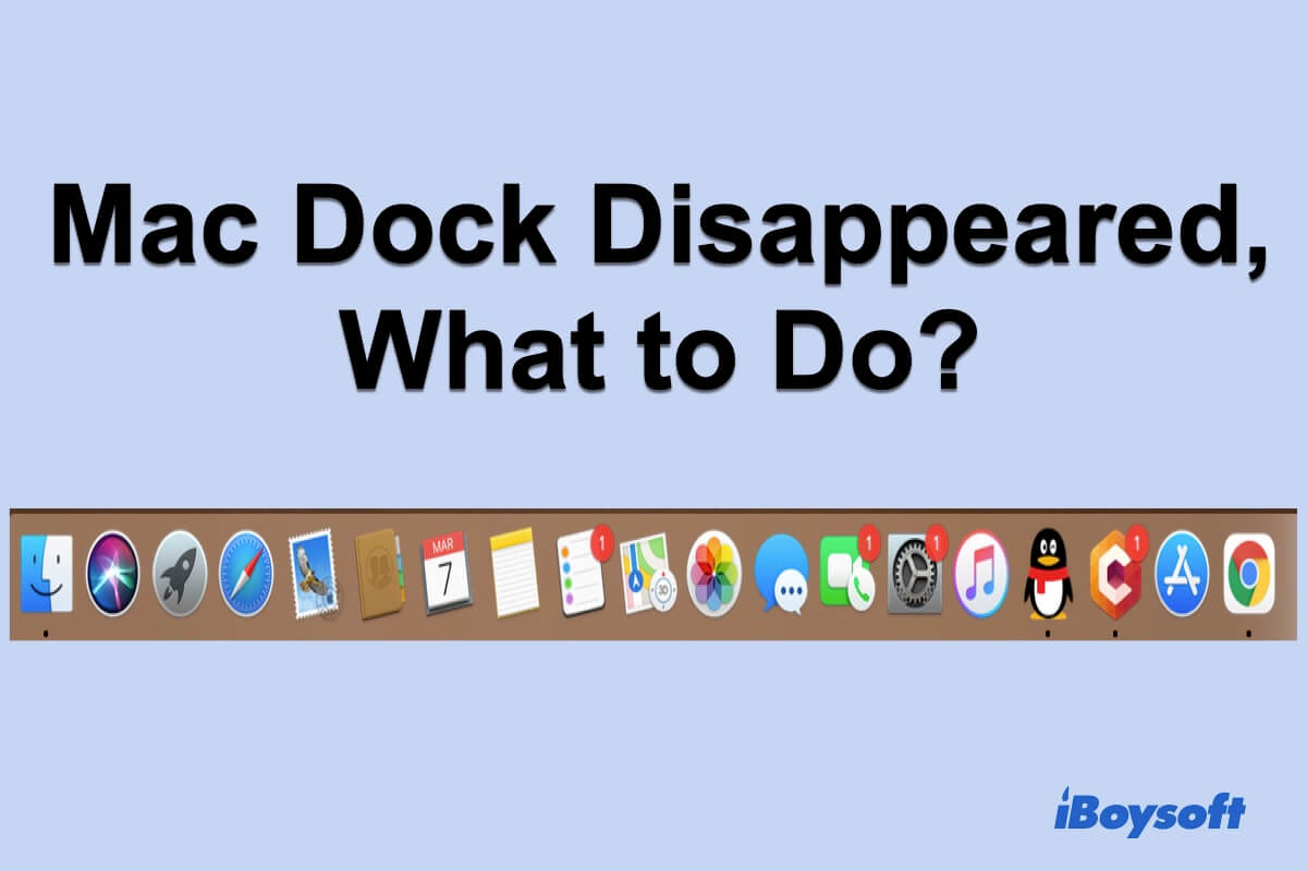 fix Mac Dock disappeared