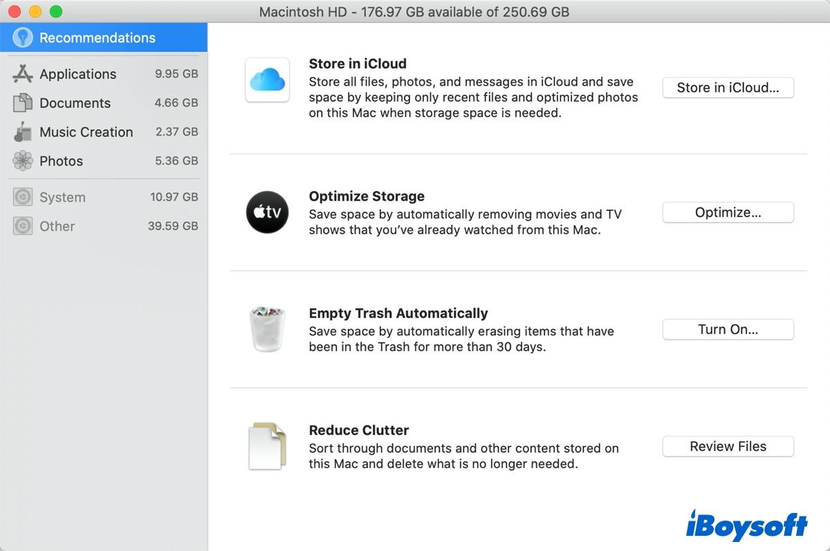 manage Mac storage