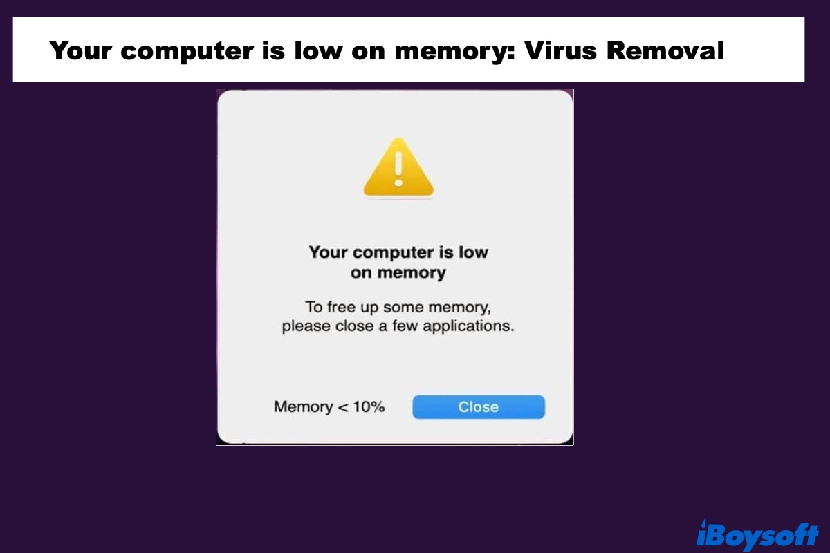 fix your computer is low on memory