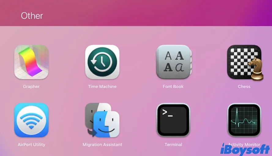 open Terminal in Launchpad on Mac