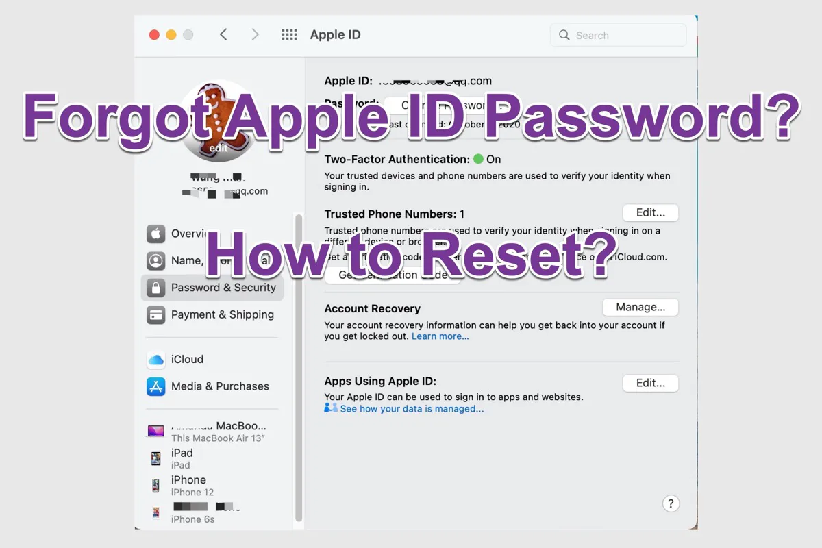 forgot apple id password