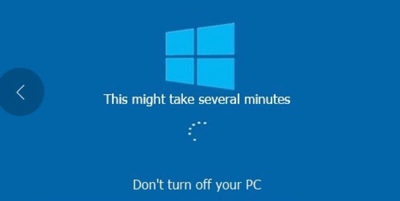 windows setup don not turn off your pc