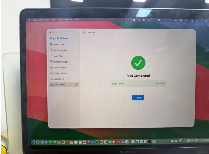 Speicher-Boost abgeschlossen