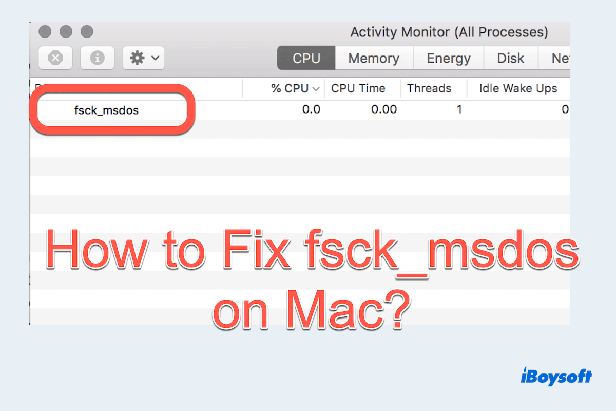 How to Fix fsck_msdos on Mac