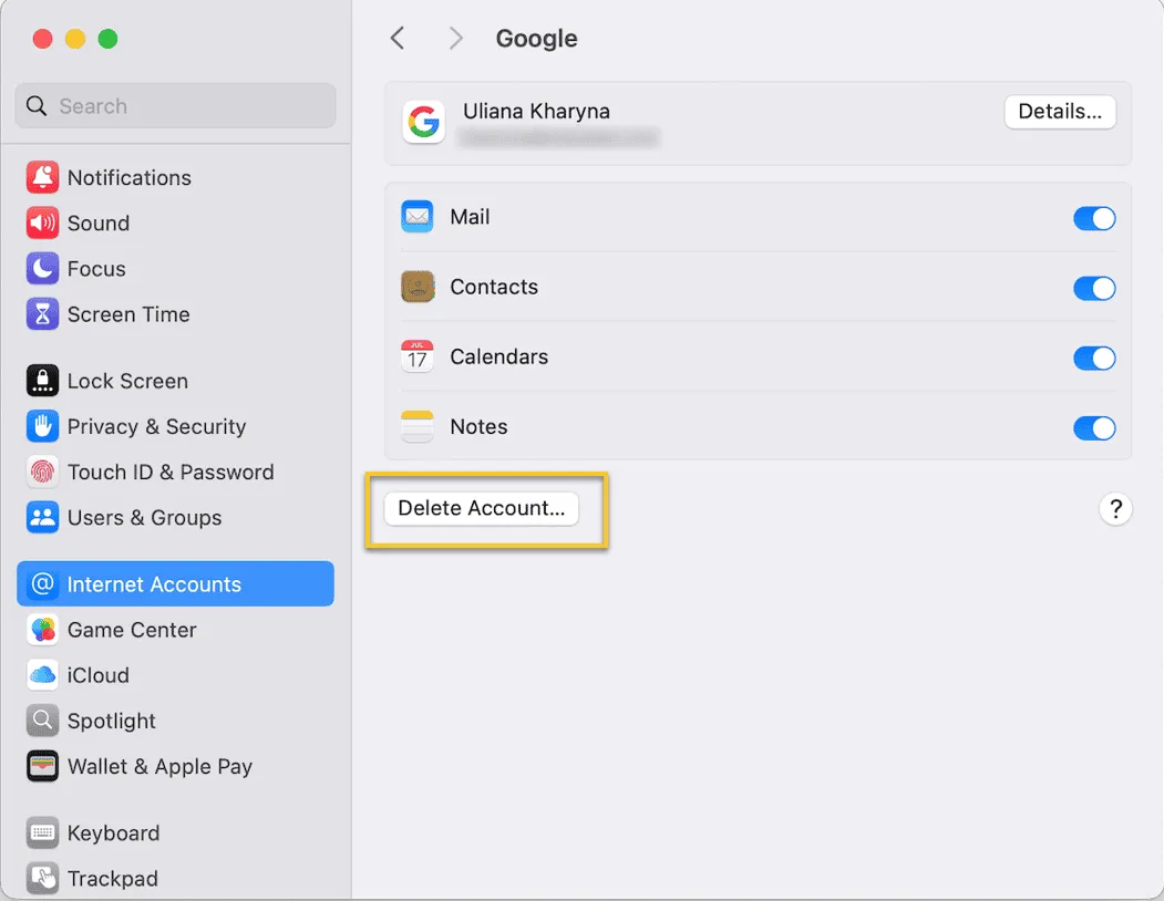 Gmail no funciona en Mac