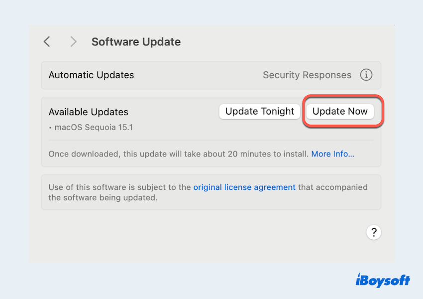 macOS Update überprüfen