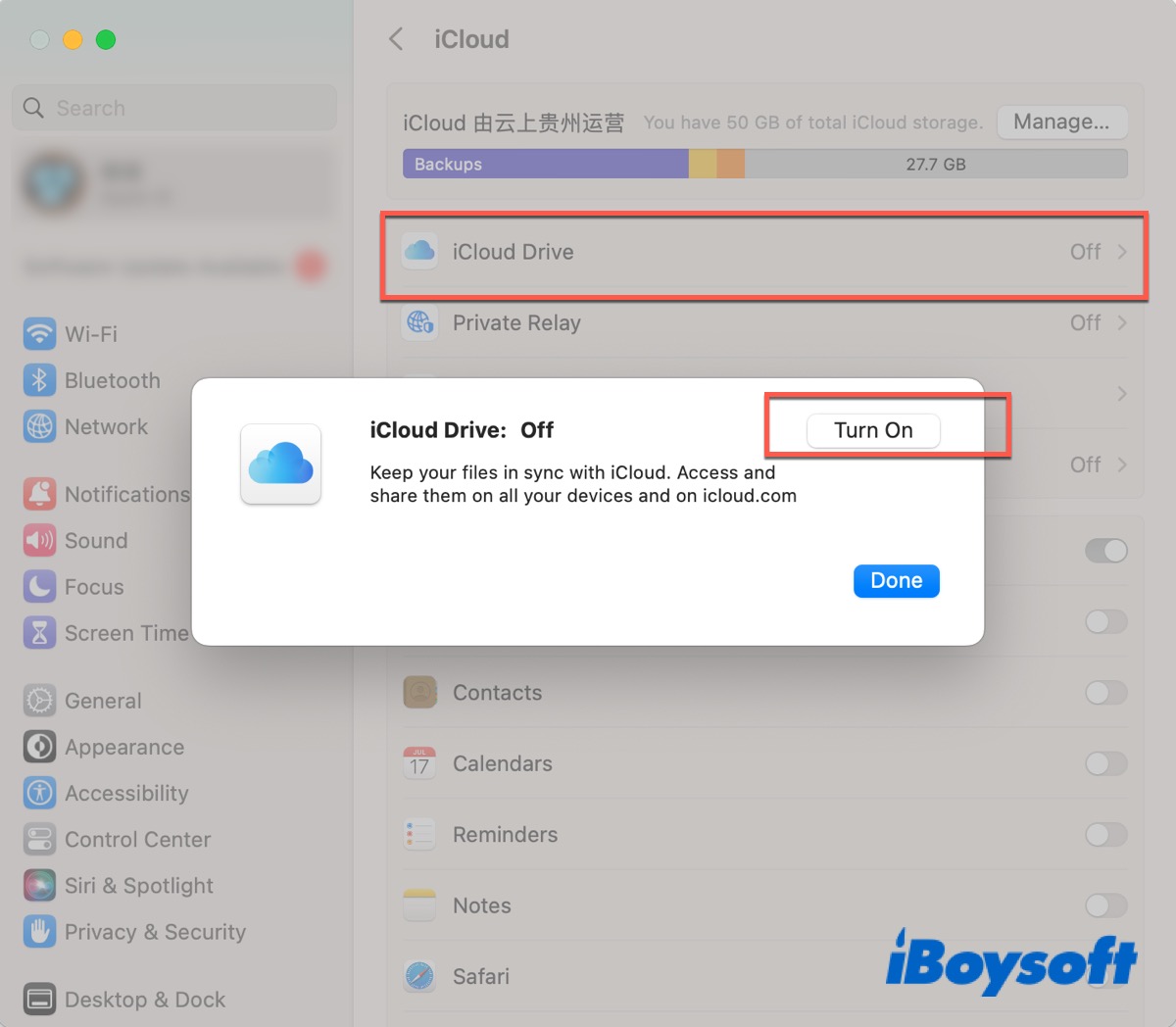 Usar iCloud para hacer backup de Mac