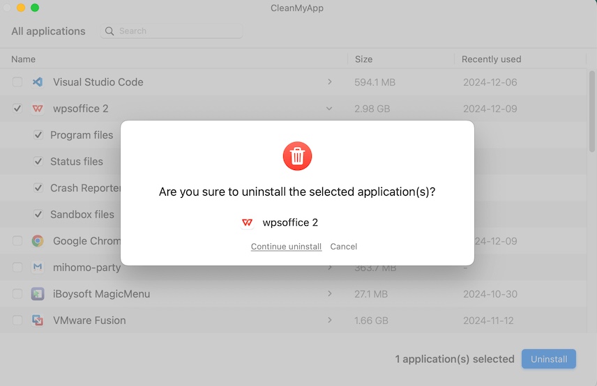 désinstallez les applications et leurs processus en arrière-plan sur Mac