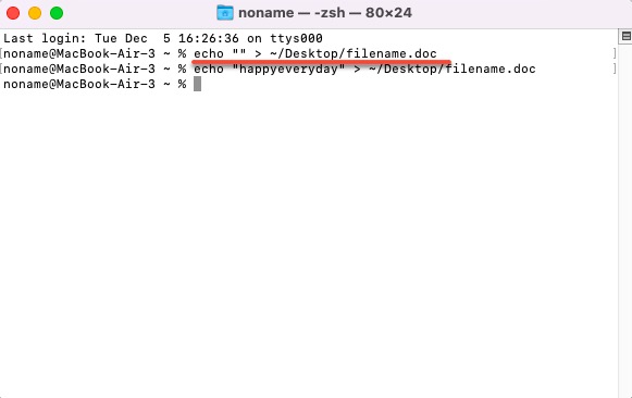 Como criar um documento do Word no Mac através do Terminal