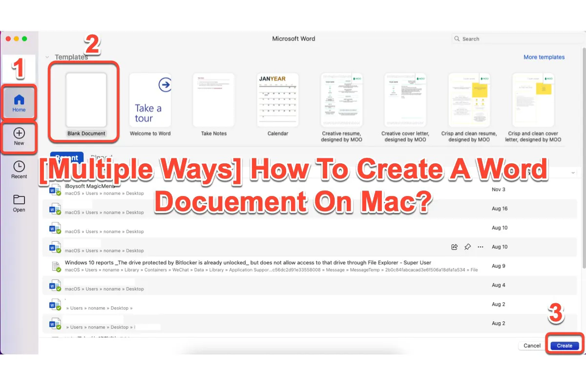 ¿Cómo crear un documento de Word en Mac