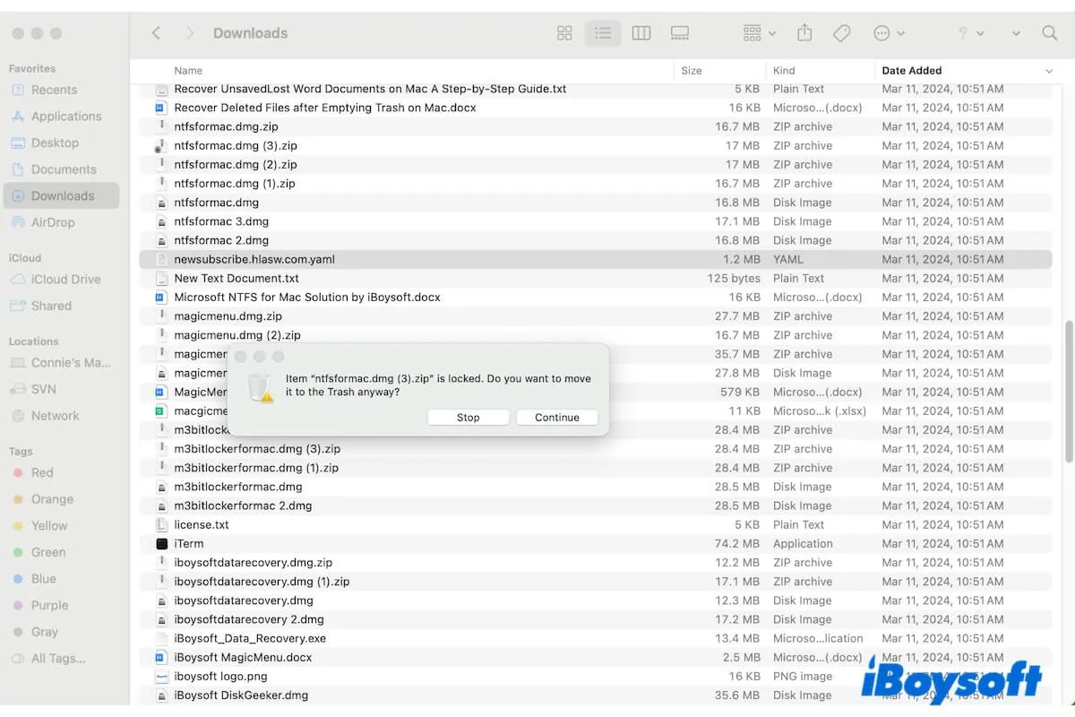 cómo eliminar archivos en un Mac que no se eliminan