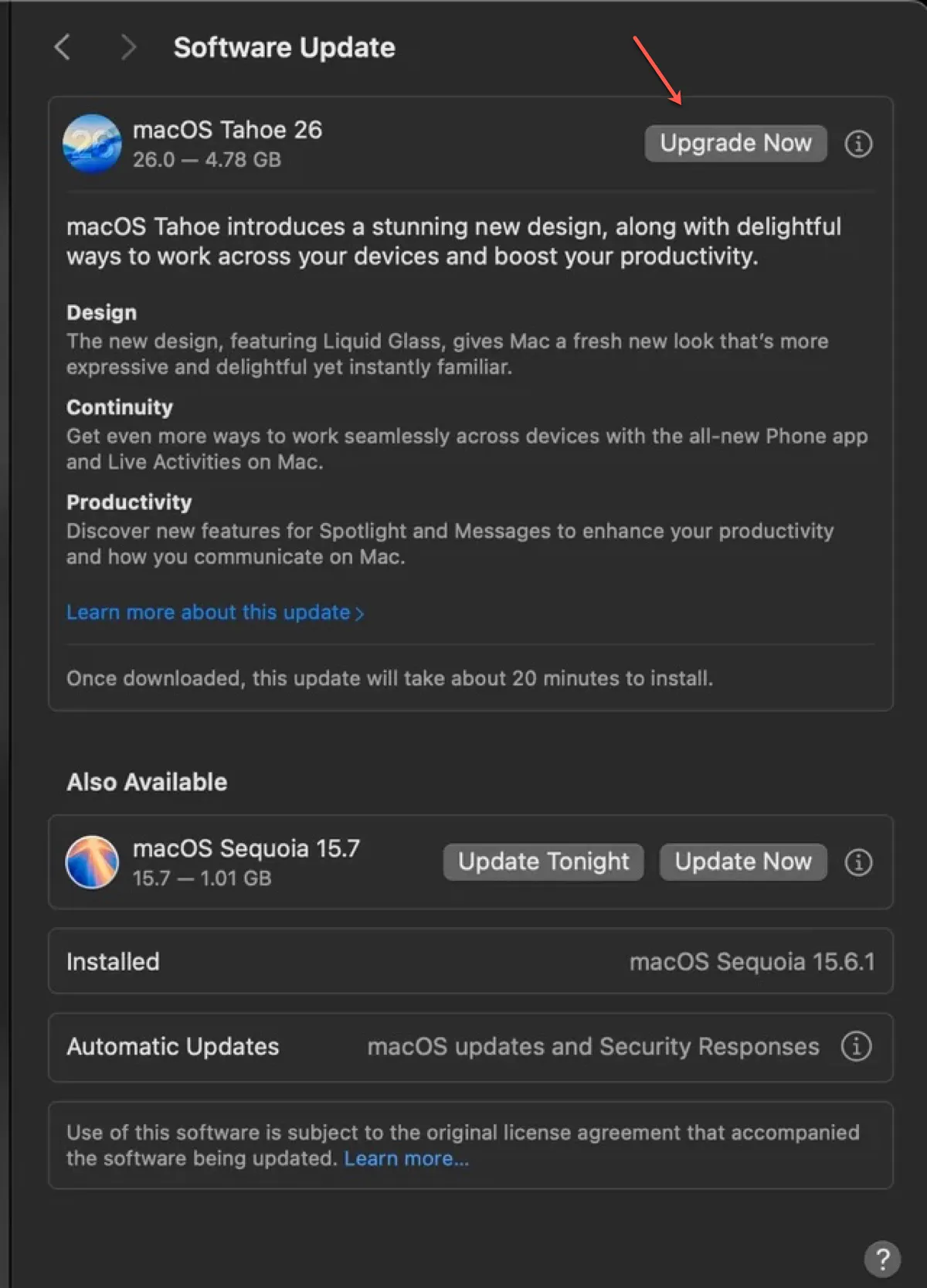 Install macOS Tahoe