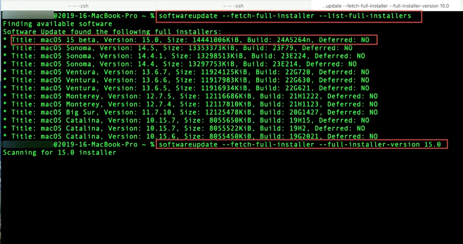 How to download macOS Sequoia from Terminal