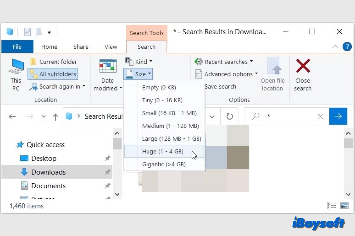 how to find and delete large files on windows