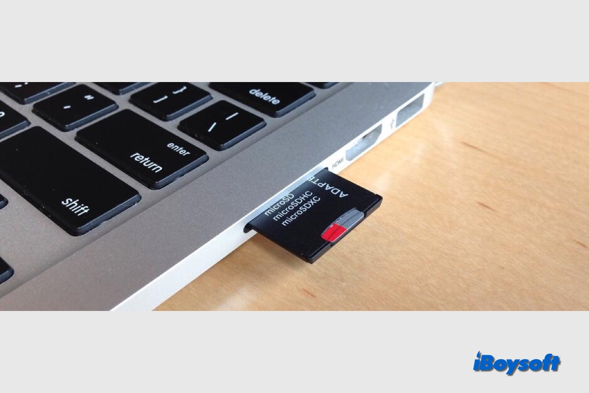 comment trouver une carte SD sur Mac