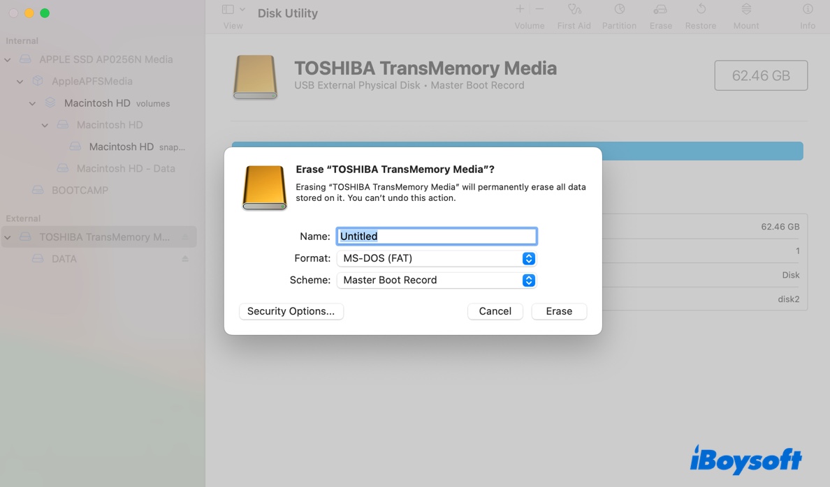 How to format USB to FAT32 on Mac