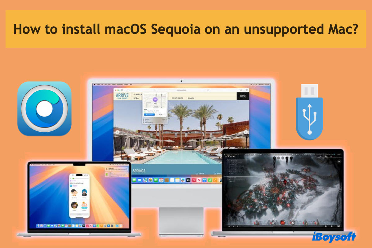 how to install macOS Sequoia on an unsupported Mac