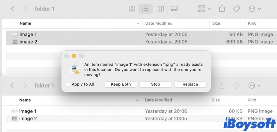 how to merge folders on Mac by moving files