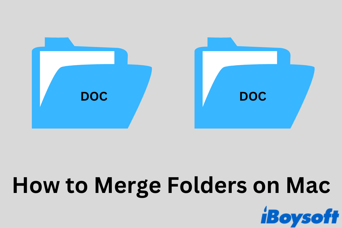 how to merge folders on Mac