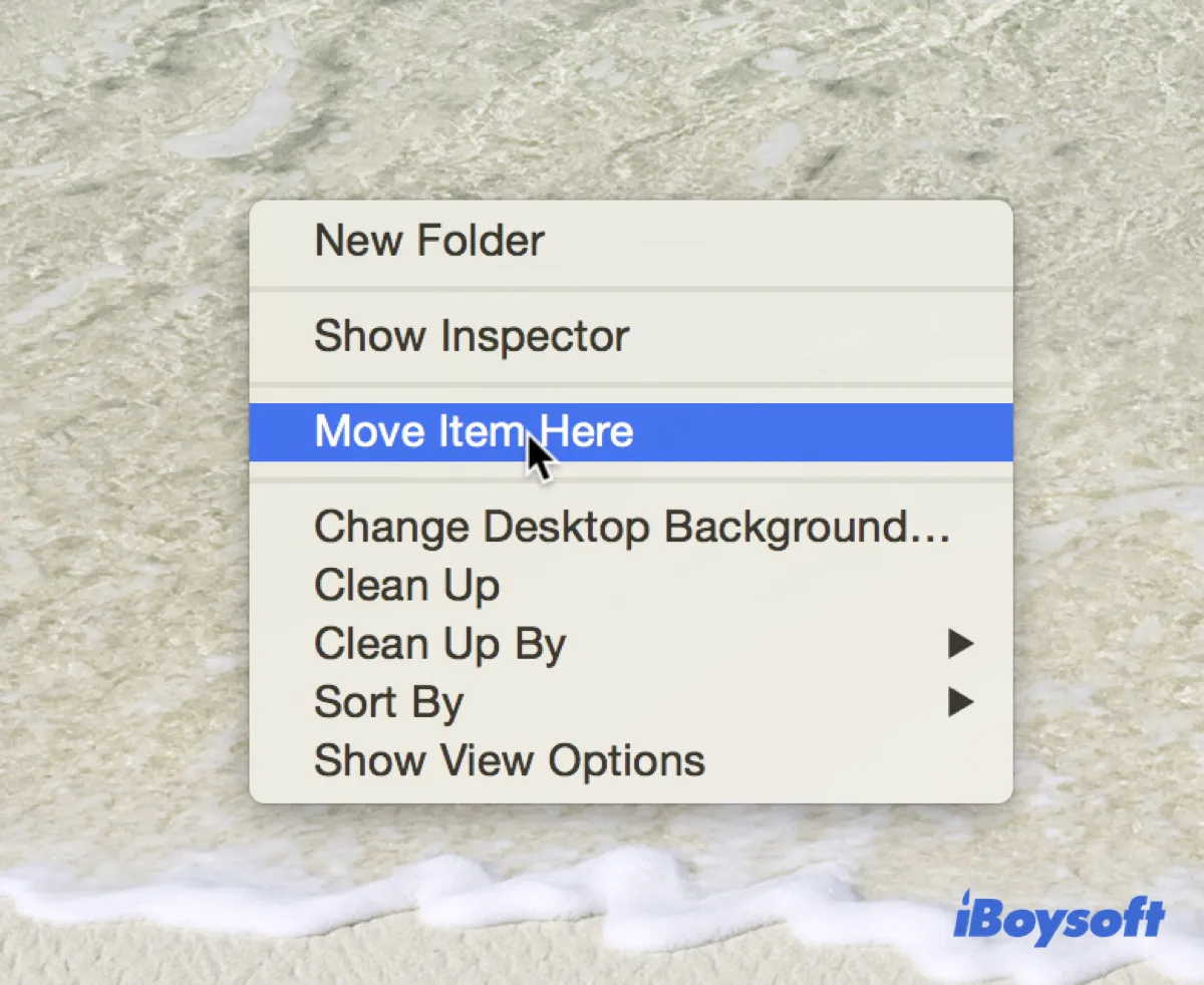 How to move files on Mac using the context menu