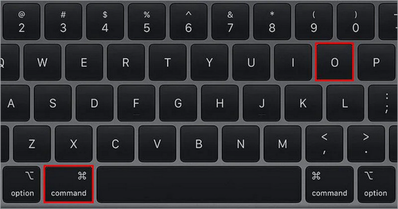 use keyboard shortcut to open files on mac