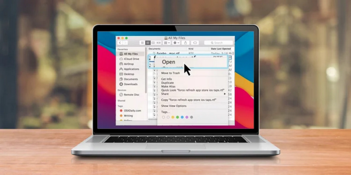 how to open files on Mac