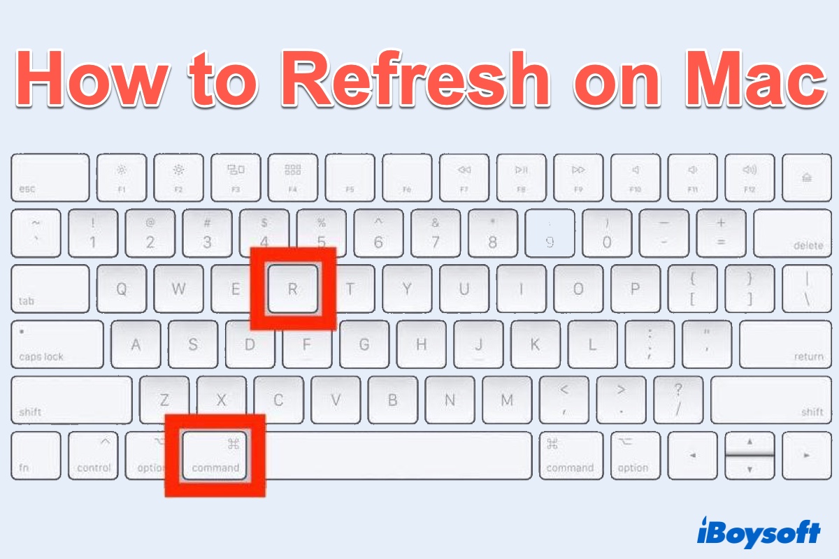 how to refresh on Mac
