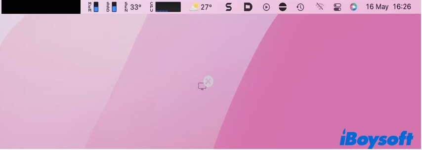 remove icons from Mac menu bar