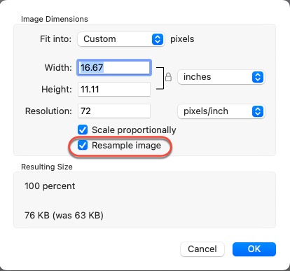 Cómo cambiar el tamaño de una imagen en Preview en Mac